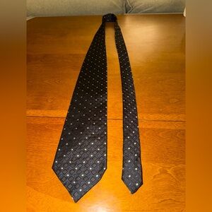 100% Silk Mondo Seta Elegant Black Patterned Men's Tie
